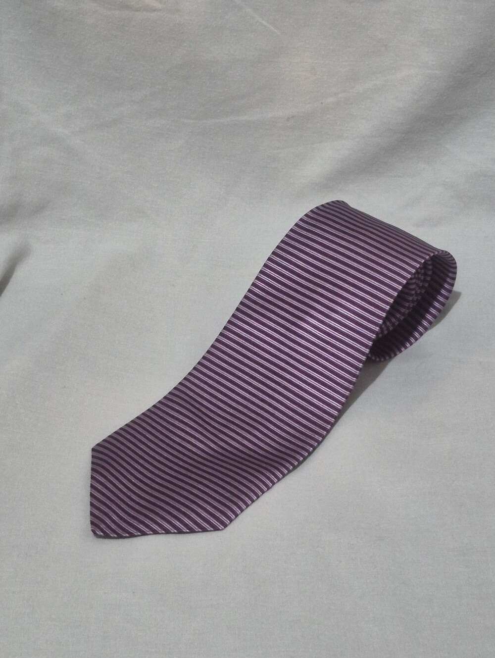 Brooks Brothers Makers Purple Striped Men’s Silk Hand Made Tie